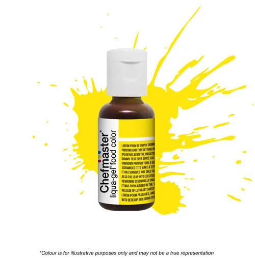 Lemon Yellow - Gel Food Colour 20g (Chefmaster) - Premium from O'Khach Baking Supplies - Just $4.95! Shop now at O'Khach Baking Supplies