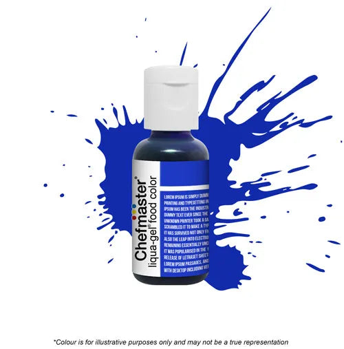 Royal Blue- Gel Food Colour 20g (Chefmaster) - Premium from O'Khach Baking Supplies - Just $4.95! Shop now at O'Khach Baking Supplies