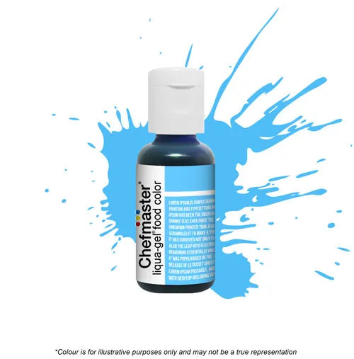 Sky Blue- Gel Food Colour 20g (Chefmaster) - Premium from O'Khach Baking Supplies - Just $4.95! Shop now at O'Khach Baking Supplies