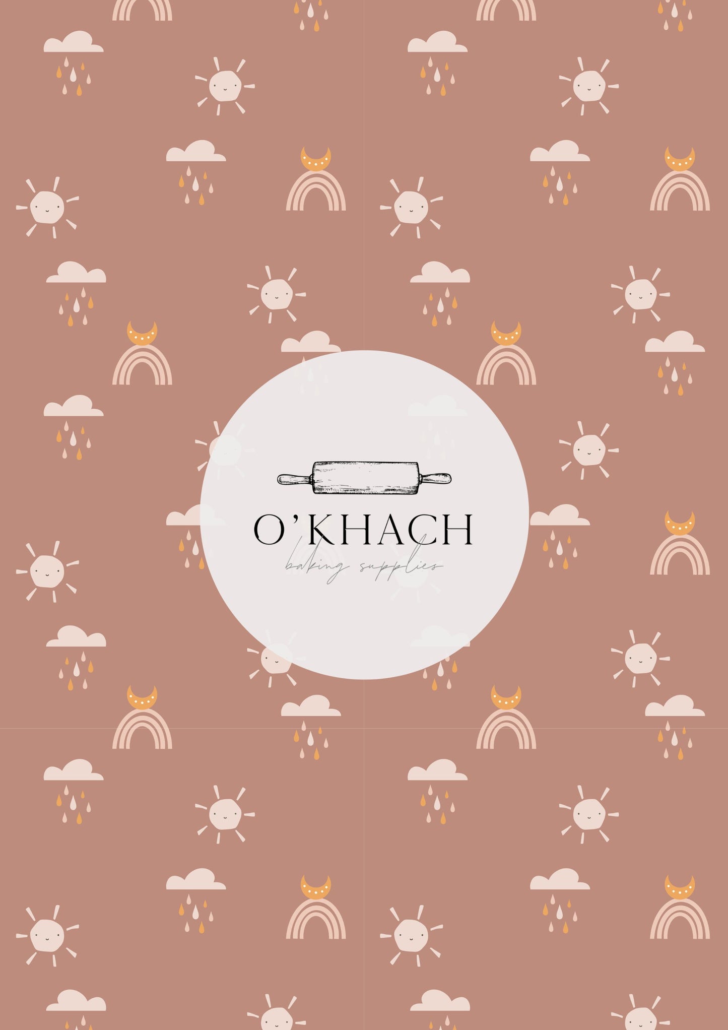 Bohemian Life Pattern - Edible Image – A4 Cake Topper & Cupcake Decoration