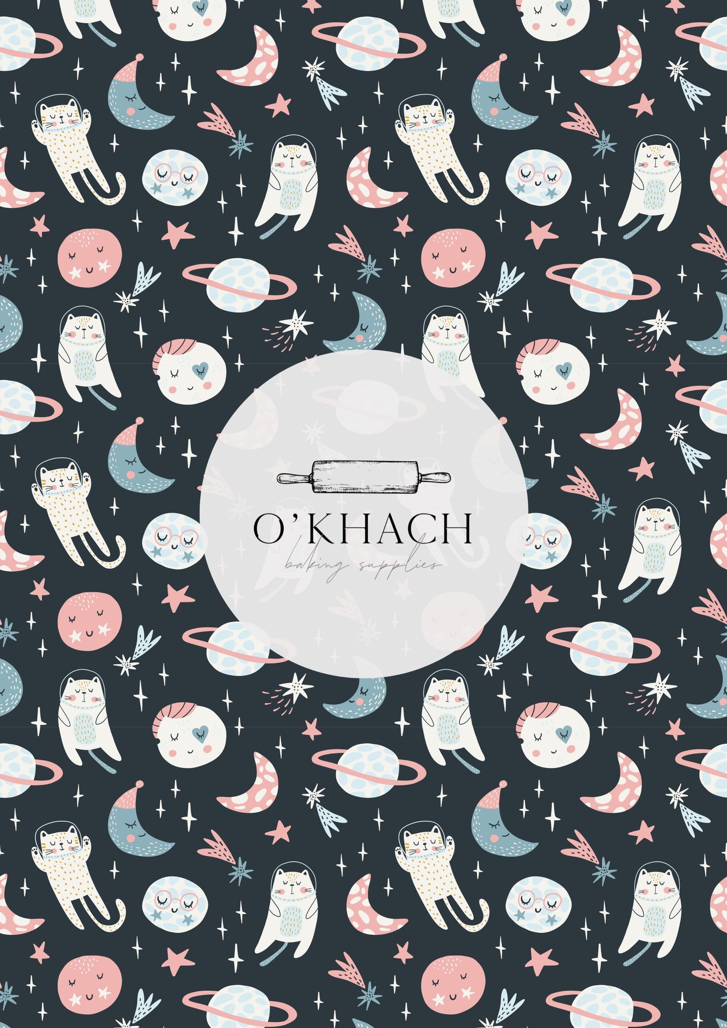 Cats in Space Edible Images – A4 Cake & Cookie Toppers for Fun Cosmic-Themed Baking