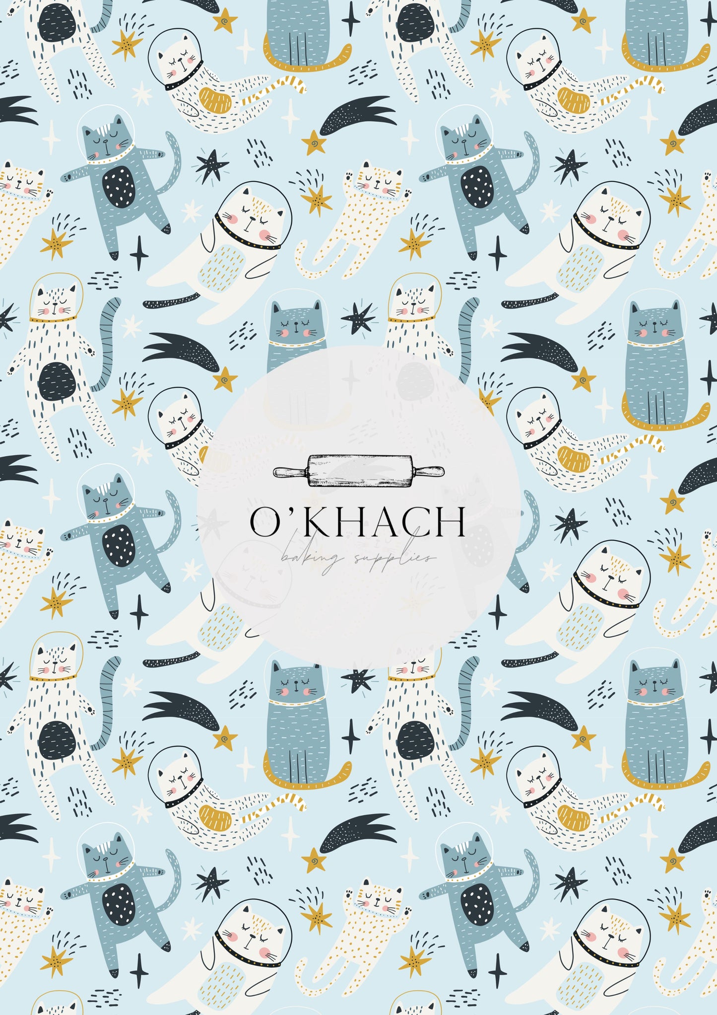 Cats in Space Edible Images – A4 Cake & Cookie Toppers for Fun Cosmic-Themed Baking