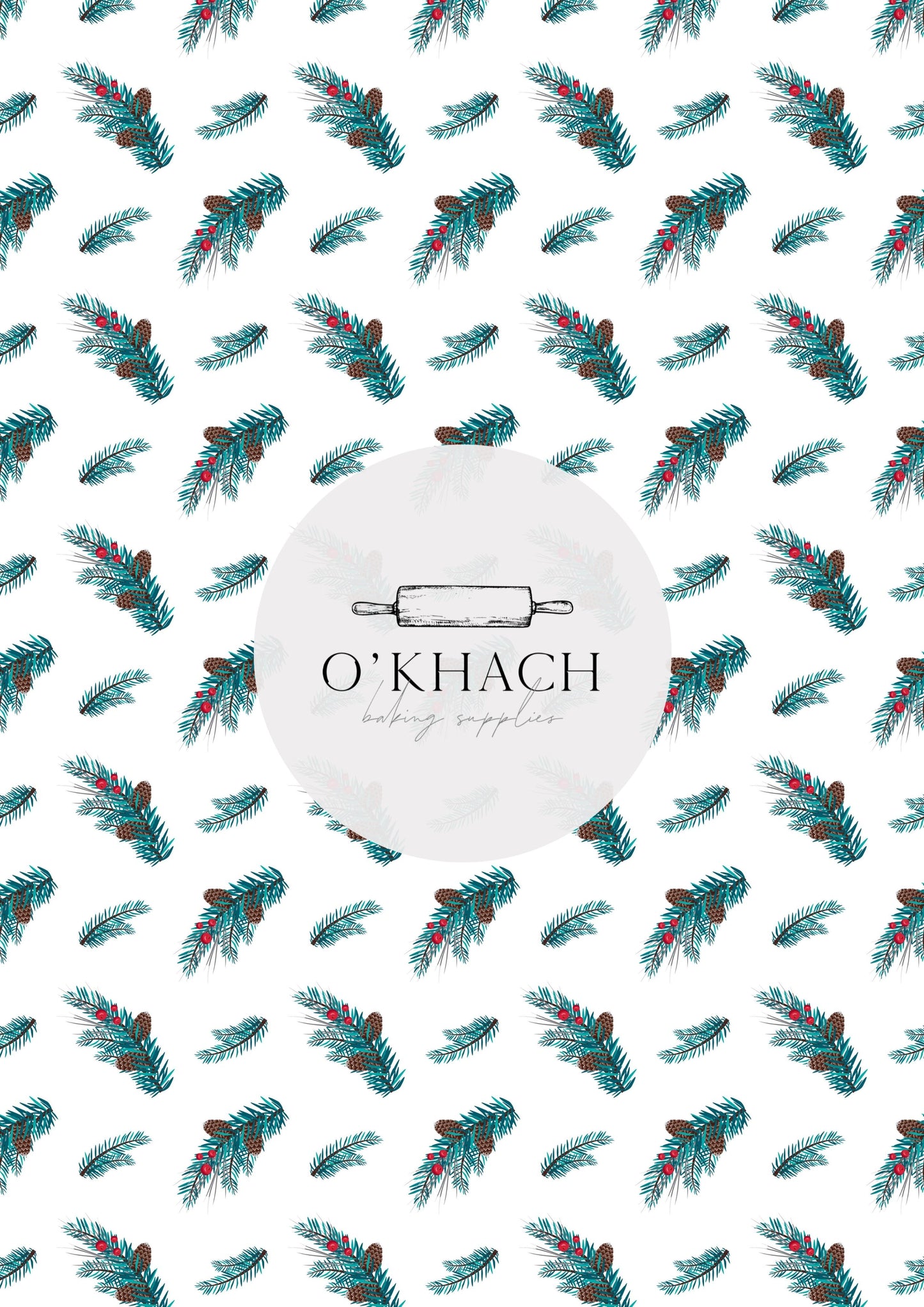 Christmas Details Pattern No.104 - Edible Image – A4 Cake Topper & Cupcake Decoration