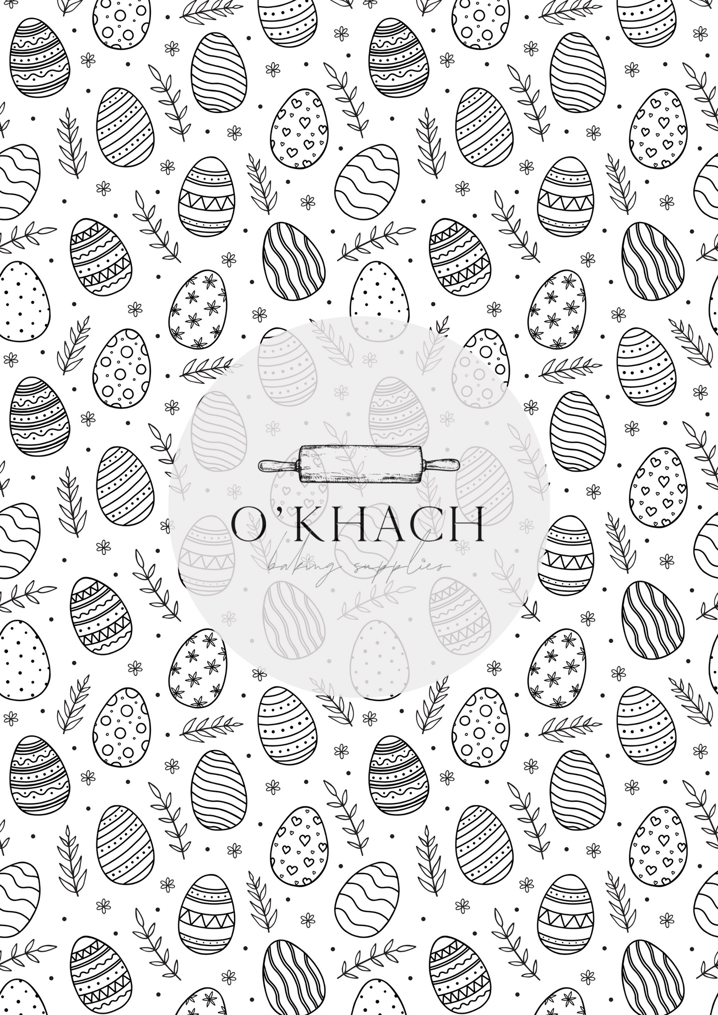 Easter Pattern - Edible Image – A4 Cake Topper & Cupcake Decoration