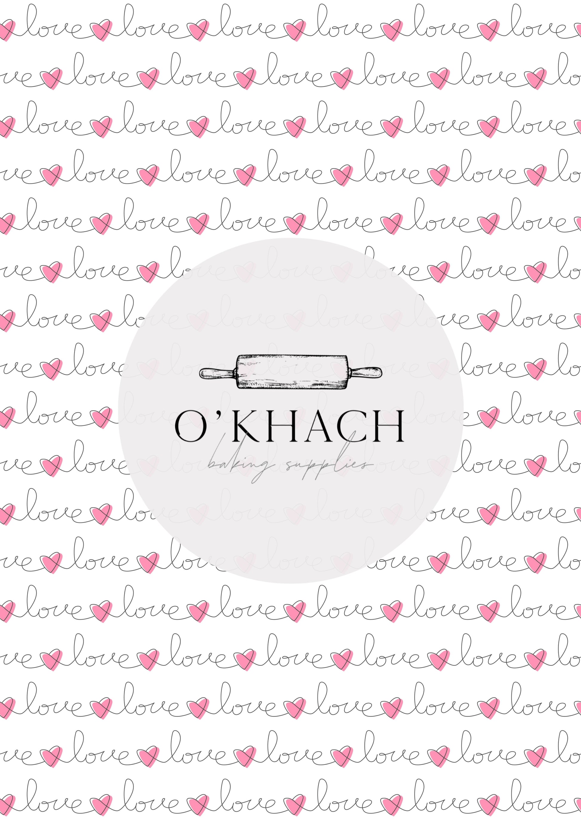 Love Details Pattern No.109 - Edible Image - Premium Edible Image from O'Khach Baking Supplies - Just $16.99! Shop now at O'Khach Baking Supplies