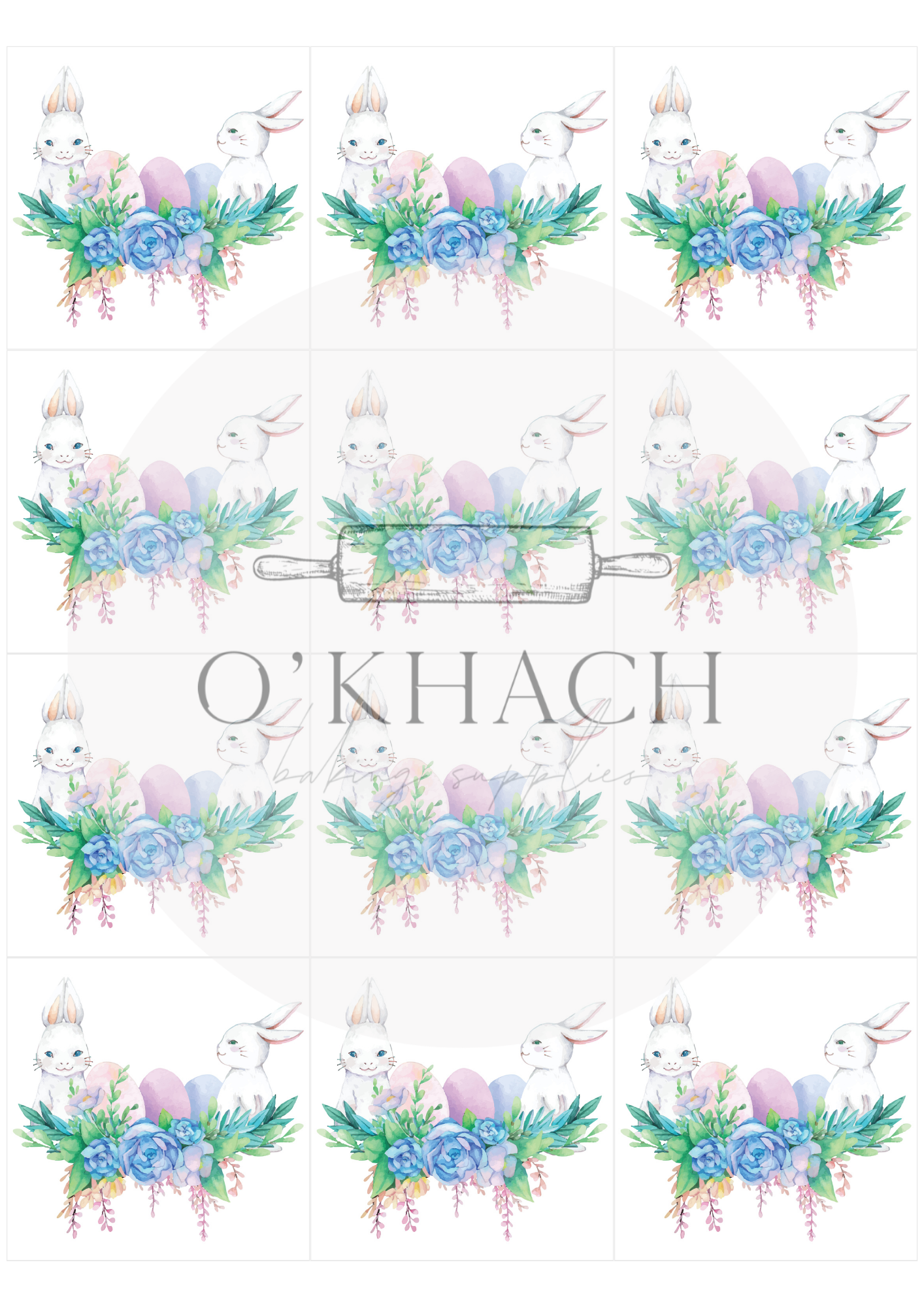 The Easter Hunt Squares No.13 - Edible Image - Premium Edible Image from O'Khach Baking Supplies - Just $16.99! Shop now at O'Khach Baking Supplies