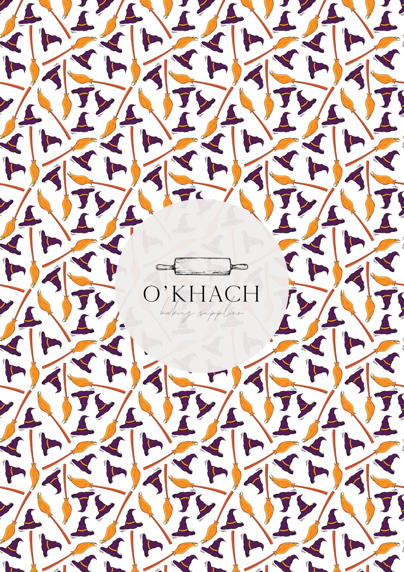 Witches Hats & Brooms - Edible Image - Premium Edible Image from O'Khach Baking Supplies - Just $16.99! Shop now at O'Khach Baking Supplies