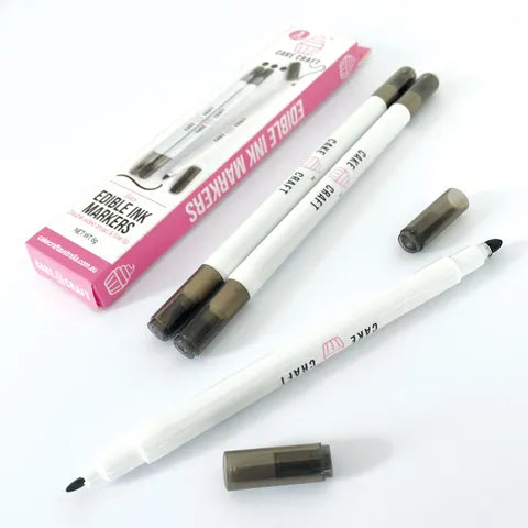 Black Edible Markers 3 pack - Perfect for Fondant & Cookie Decorating