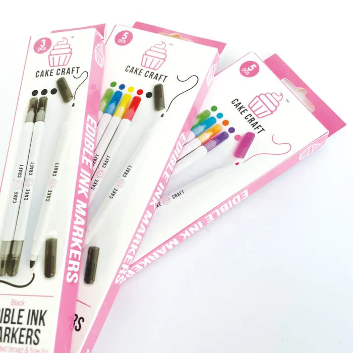 Neon Edible Markers 5 pack - Perfect for Fondant & Cookie Decorating