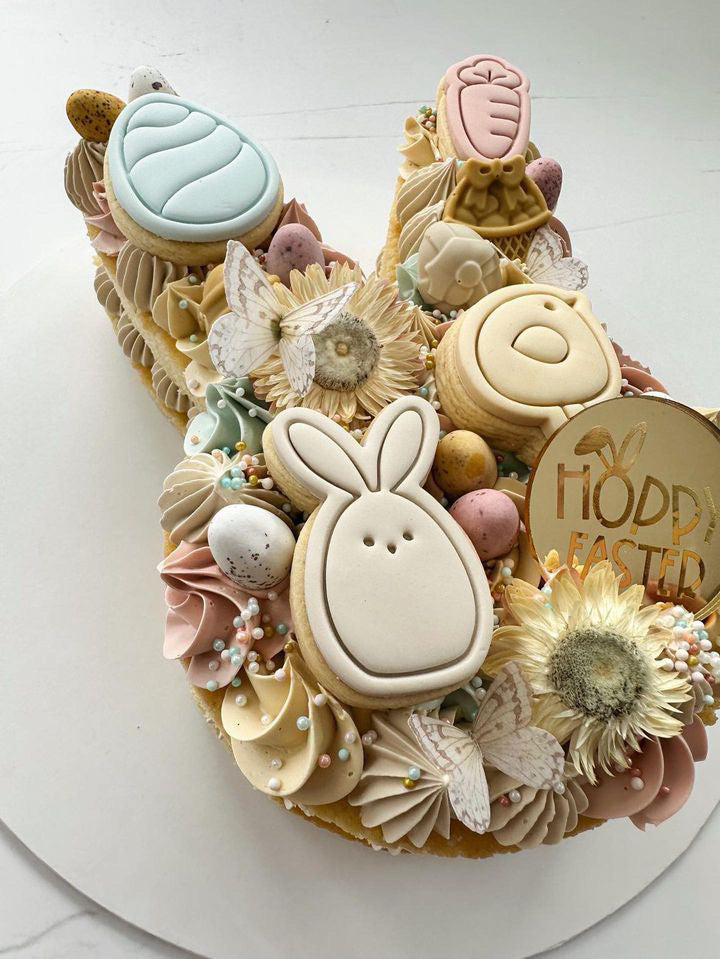 Mini Little Egg Bunnies - Cookie Stamp & Cutter - Ideal for Fondant & Sugar Cookies