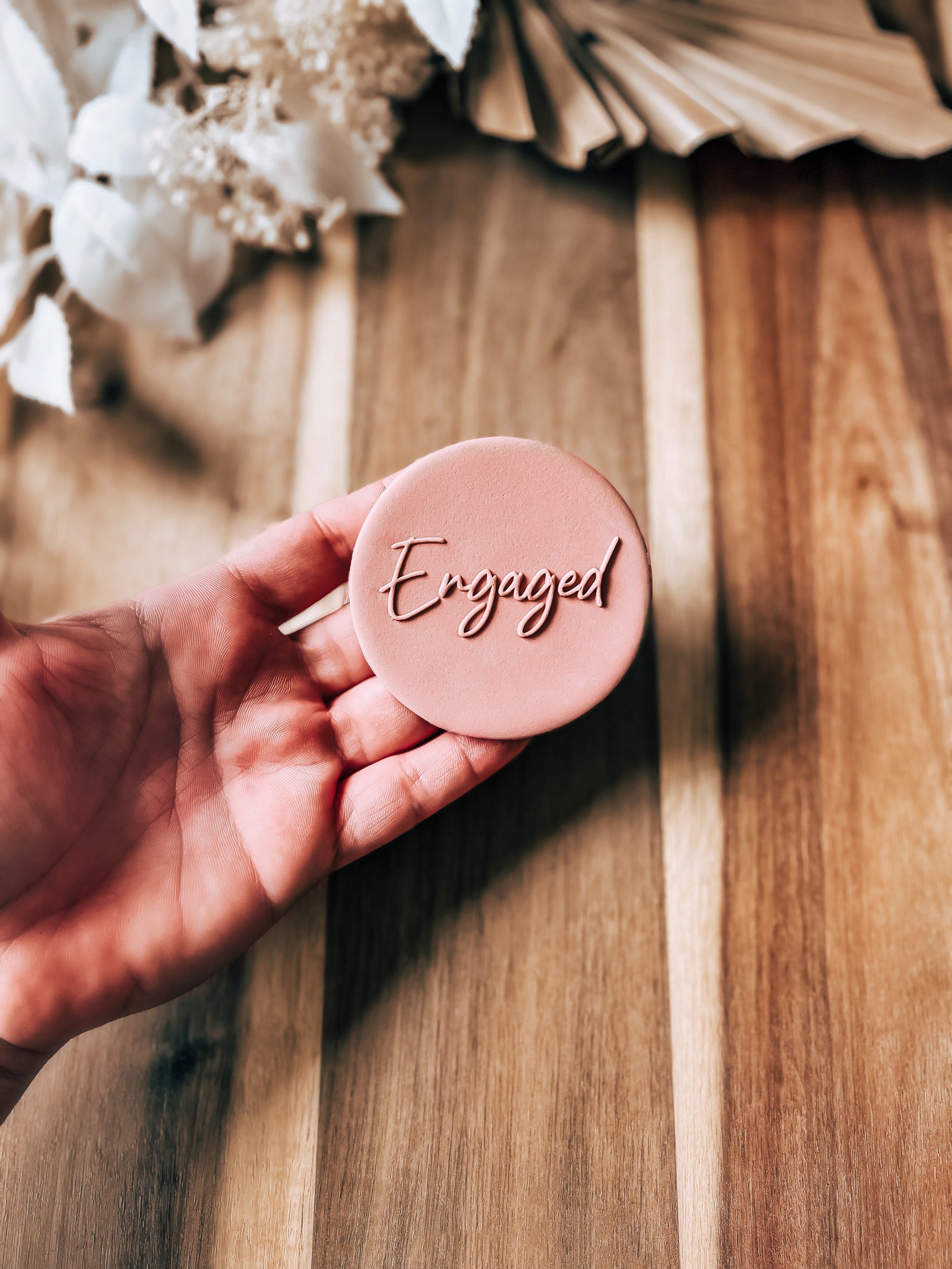 Engaged 'UP' Stamp - Perfect for Fondant & Sugar Cookies