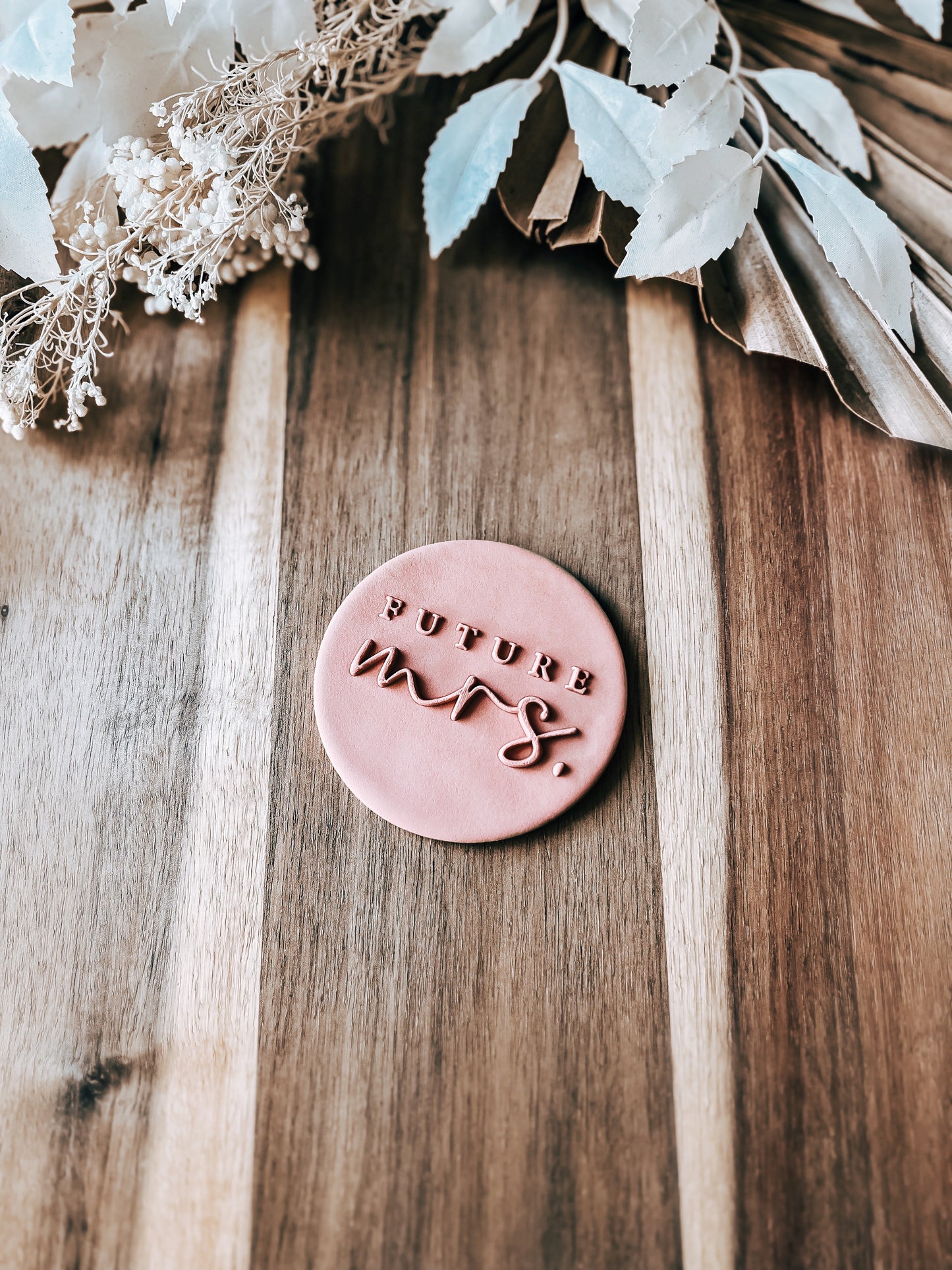 Future Mrs. 'UP' Stamp - Perfect for Fondant & Sugar Cookies