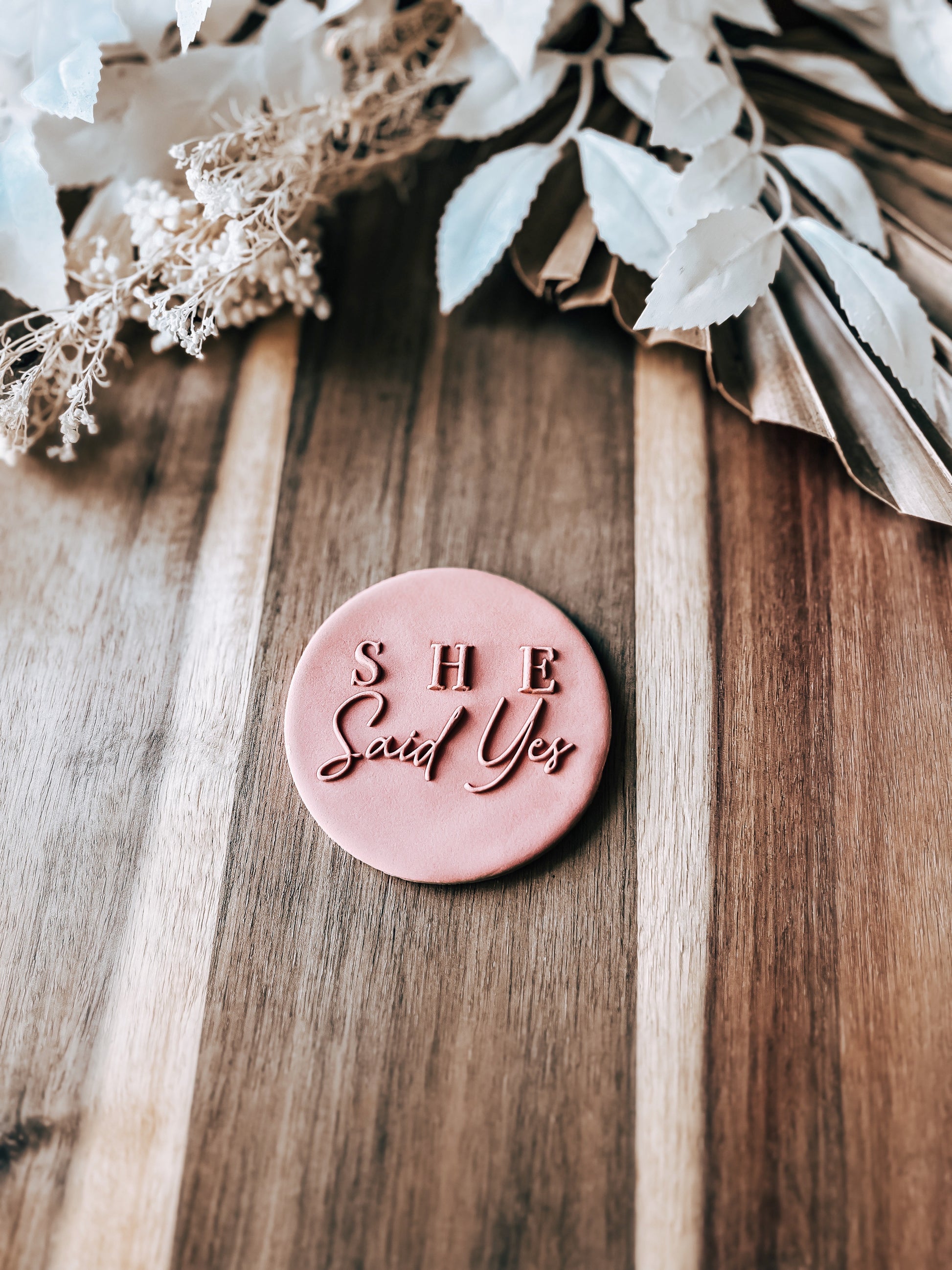 She Said Yes 'UP' Stamp - Perfect for Fondant & Sugar Cookies