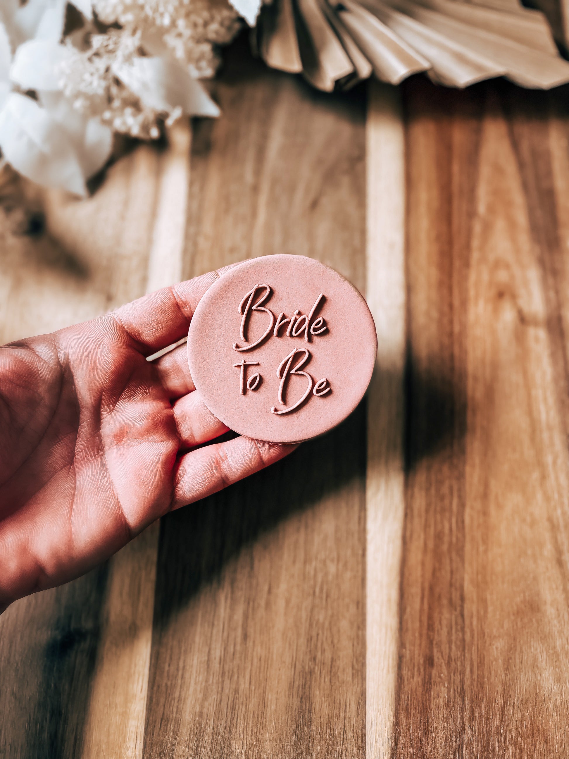 Bride To Be 'UP' Stamp - Perfect for Fondant & Sugar Cookies