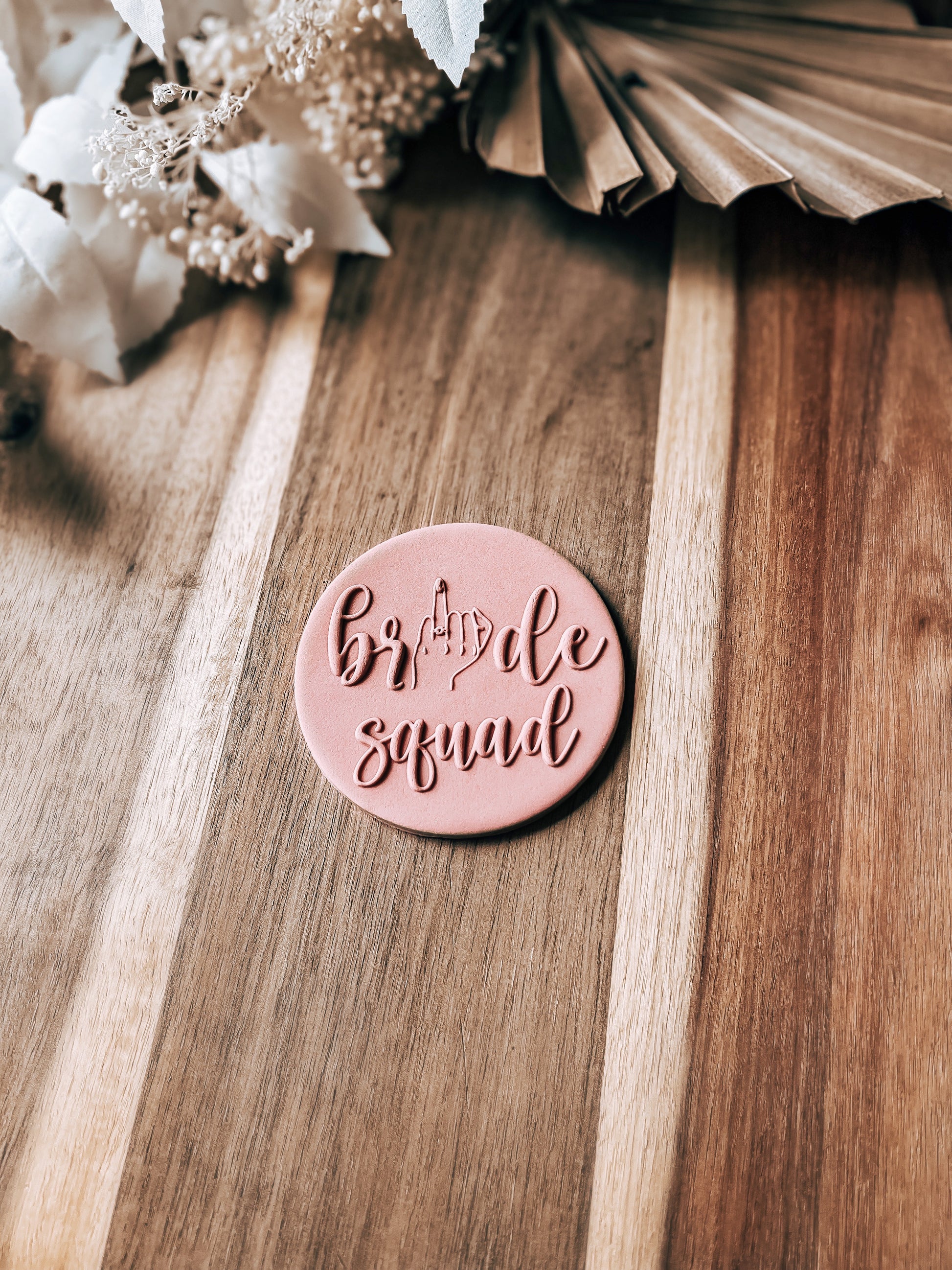 Bride Squad 'UP' Stamp - Perfect for Fondant & Sugar Cookies