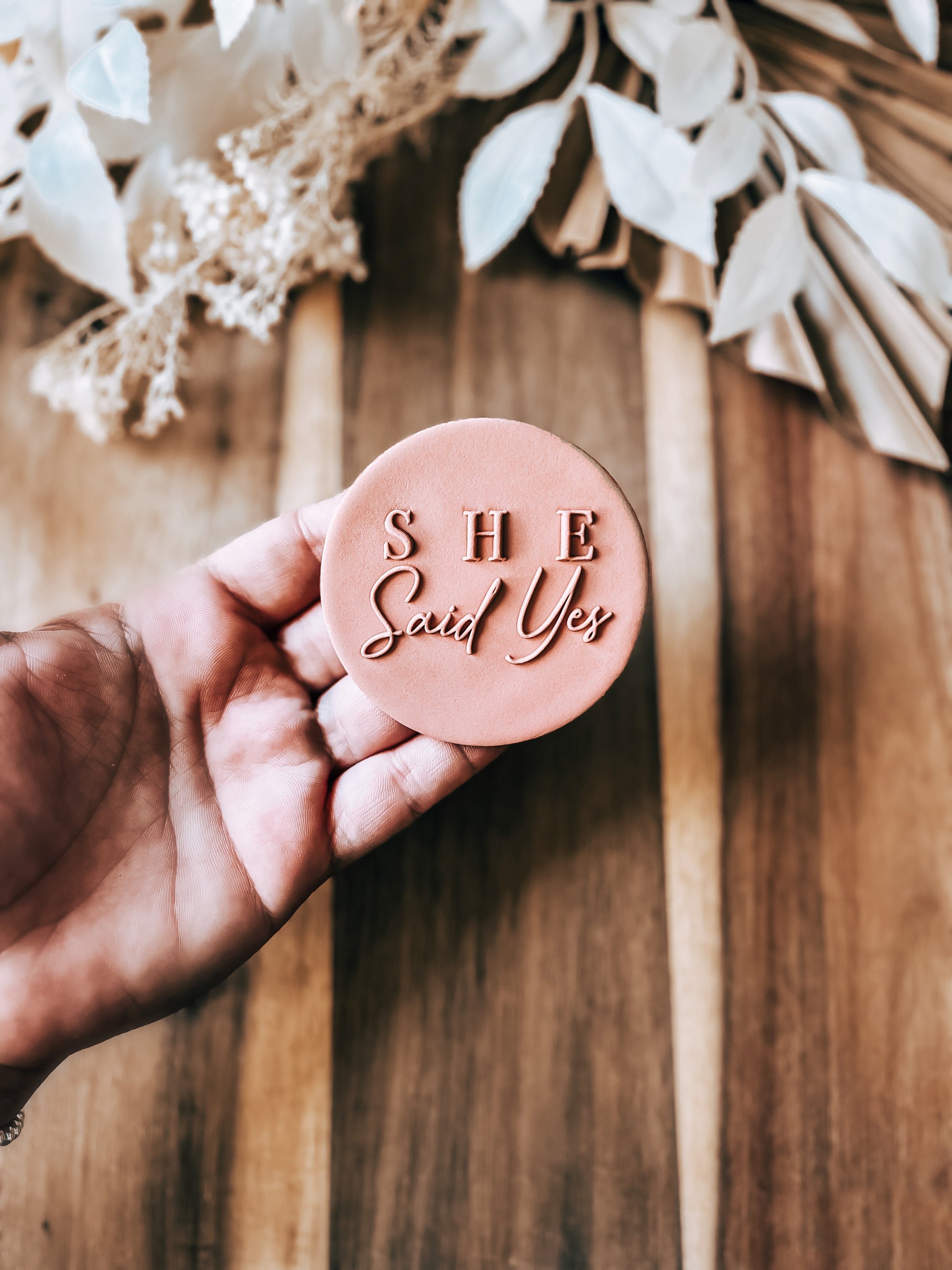 She Said Yes 'UP' Stamp - Perfect for Fondant & Sugar Cookies