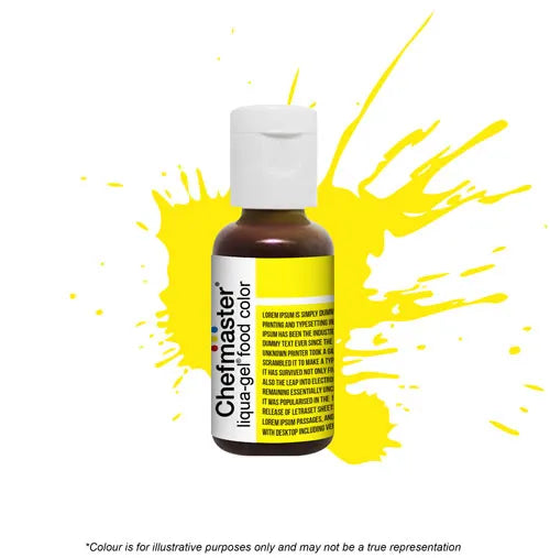 Neon Bright Yellow- Gel Food Colour 20g (Chefmaster) - Premium from O'Khach Baking Supplies - Just $4.95! Shop now at O'Khach Baking Supplies
