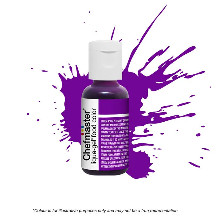 Purple- Gel Food Colour 20g (Chefmaster) - Premium from O'Khach Baking Supplies - Just $4.95! Shop now at O'Khach Baking Supplies