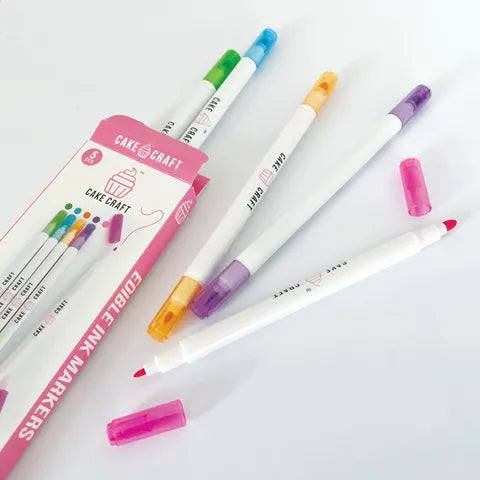 Neon Edible Markers 5 pack - Perfect for Fondant & Cookie Decorating