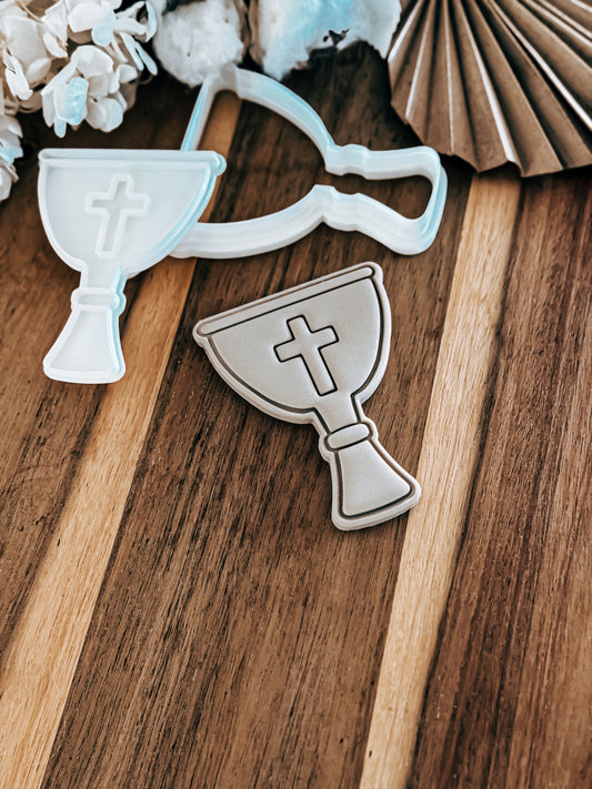 Simple Communion Cup Stamp and Cutter – Perfect for Fondant, Sugar Cookies & Baking