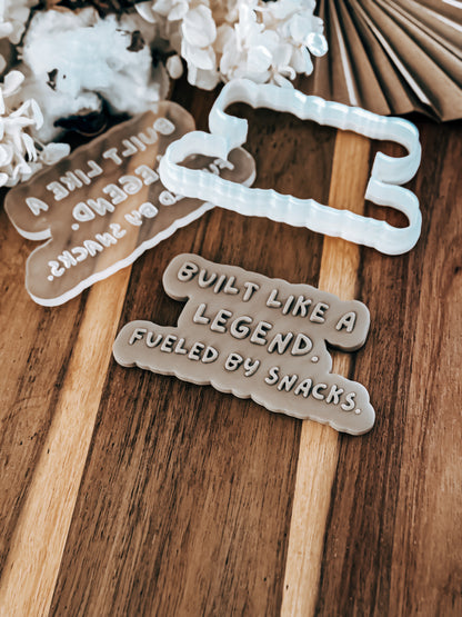 Built Like A Legend 'UP' Stamp & Cutter - Perfect for Fondant & Sugar Cookies