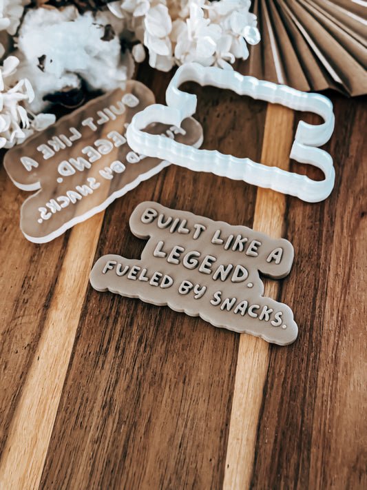 Built Like A Legend 'UP' Stamp & Cutter - Perfect for Fondant & Sugar Cookies