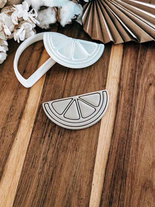 Sliced Lemon (Wedge) Stamp and Cutter - Ideal for Fondant & Sugar Cookies