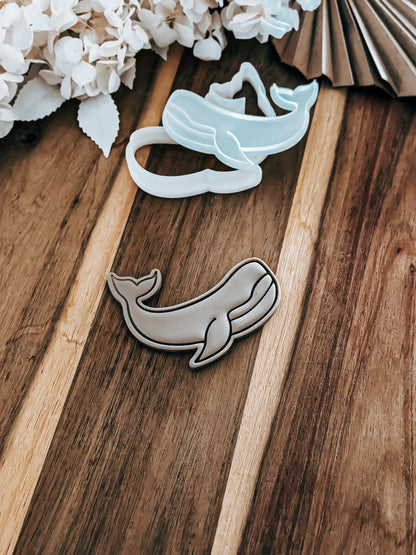 Whale - Cookie Stamp and Cutter - Ideal for Fondant & Sugar Cookies