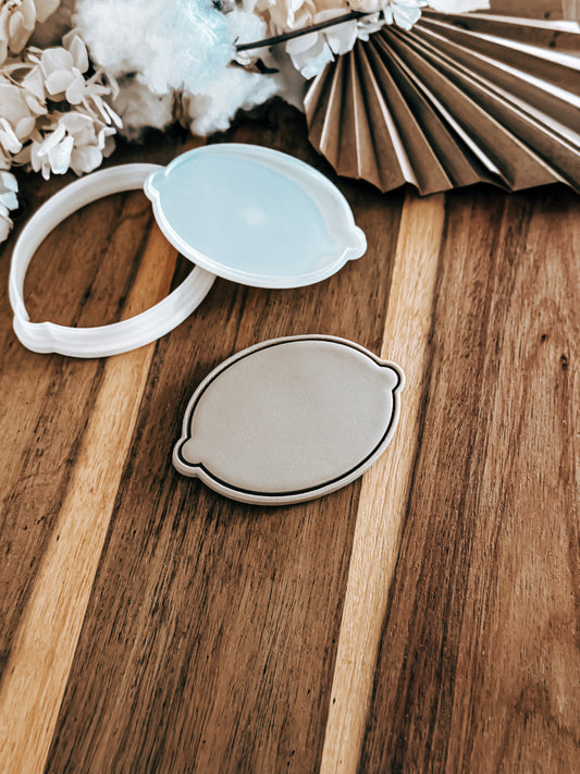 Simple Lemon Stamp & Cutter - Perfect for Fondant & Sugar Cookies