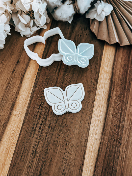 Mini Whimsy Butterfly Stamp & Cutter - Perfect for Fondant & Sugar Cookies