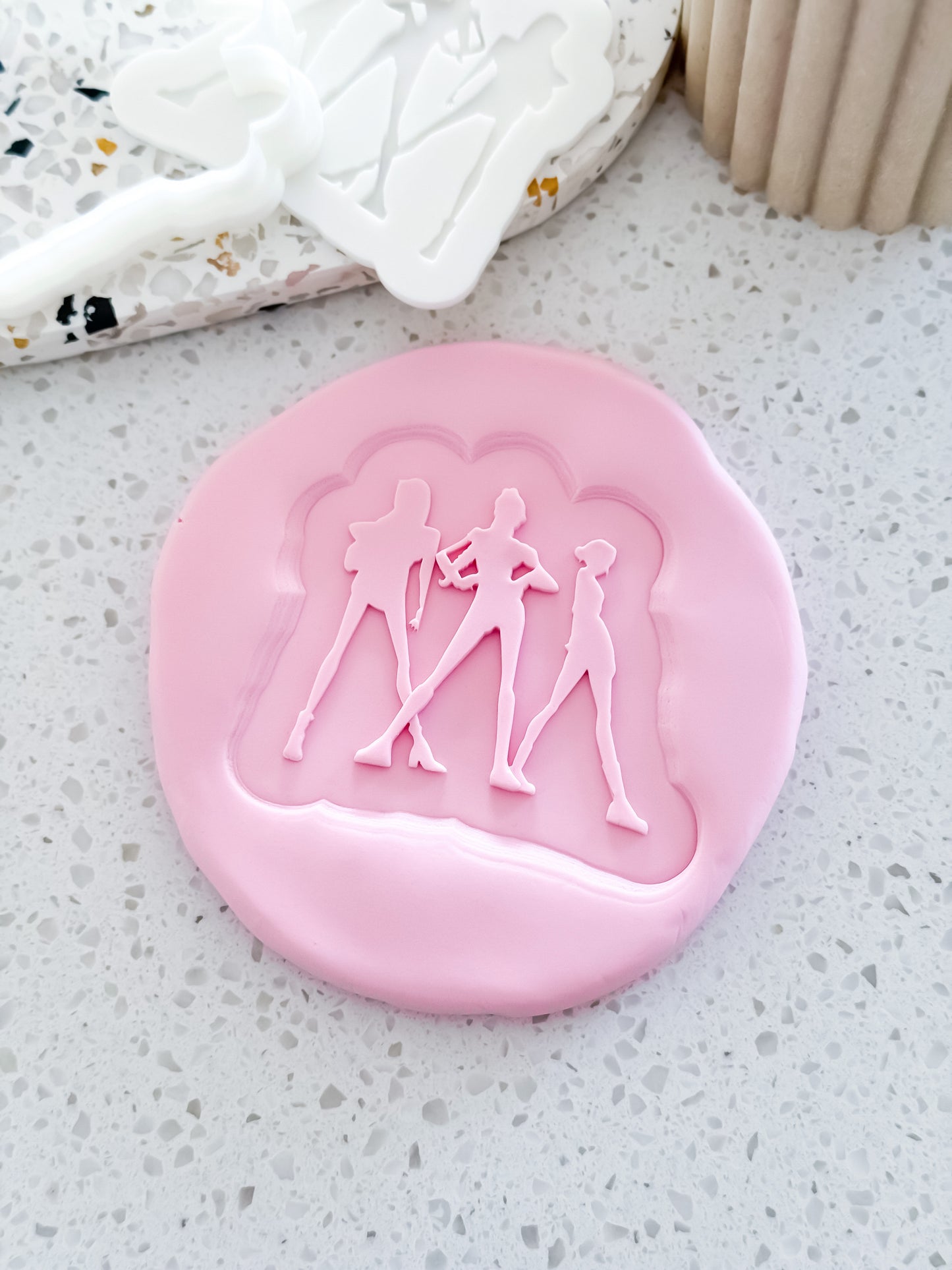 Mic Drop Trio Stamp & Cutter - Perfect for Fondant & Sugar Cookies