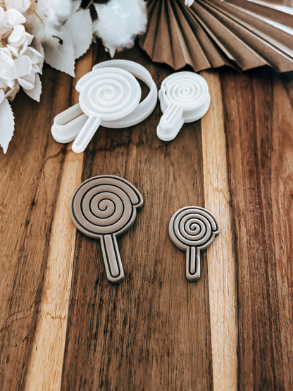 Mini Lollipop (Spiral) - Cookie Stamp and Cutter - Ideal for Fondant & Sugar Cookies