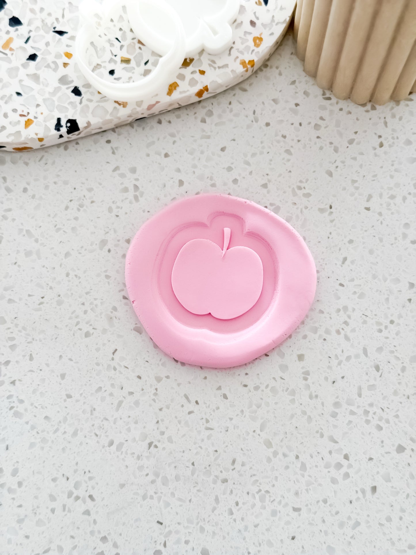 Mini Apple (Caterpillar) Stamp & Cutter - Perfect for Fondant & Sugar Cookies