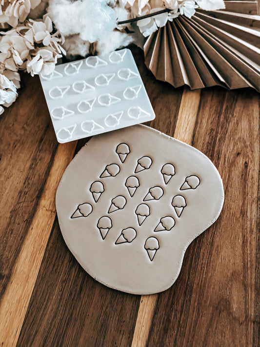 Ice Cream Pattern Stamp - Perfect for Fondant & Sugar Cookies