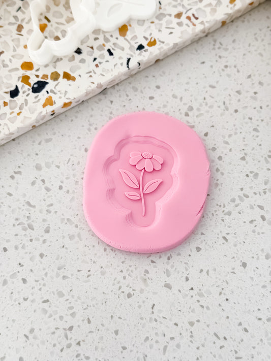 Mini Half Daisy Bloom Stamp & Cutter - Perfect for Fondant & Sugar Cookies