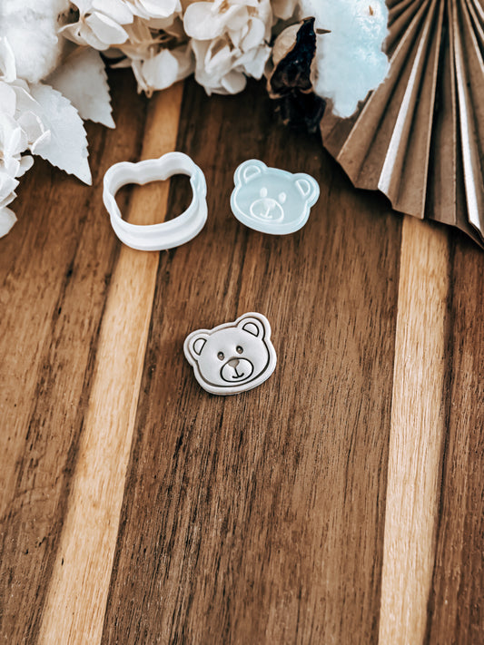 Tiny Bear Head - Cookie Stamp & Cutter
