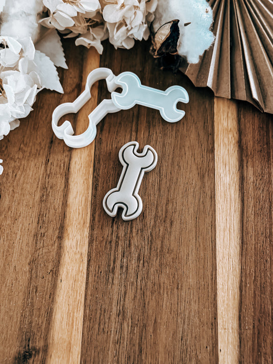 Mini Spanner Stamp & Cutter - Perfect for Fondant & Sugar Cookies