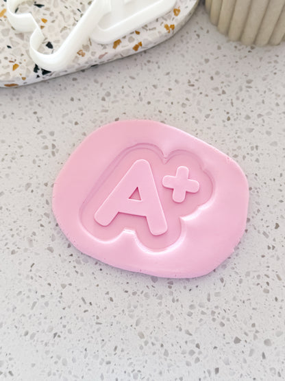 A+ Stamp & Cutter - Perfect for Fondant & Sugar Cookies