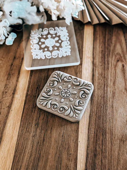 Decorative Tile (Style 2) Stamp - Perfect for Fondant & Sugar Cookies