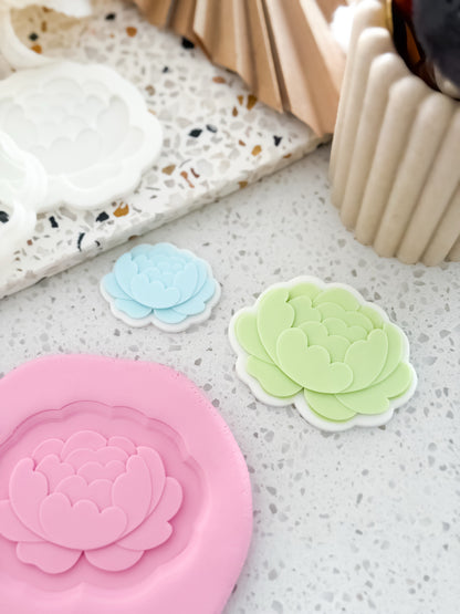 Mini Peony Bloom (Petal) Stamp & Cutter - Perfect for Fondant & Sugar Cookies
