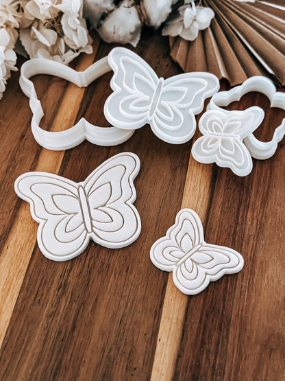 Blossom Butterfly Stamp and Cutter - Perfect for Fondant & Sugar Cookies