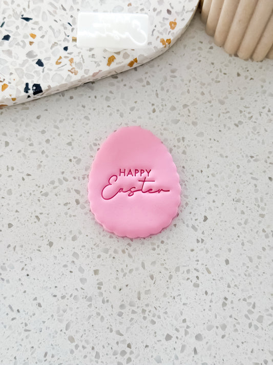 Mini Happy Easter (Cursive) - Perfect for Fondant, Sugar Cookies & Baking