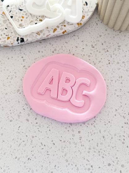 ABC Stamp & Cutter - Perfect for Fondant & Sugar Cookies