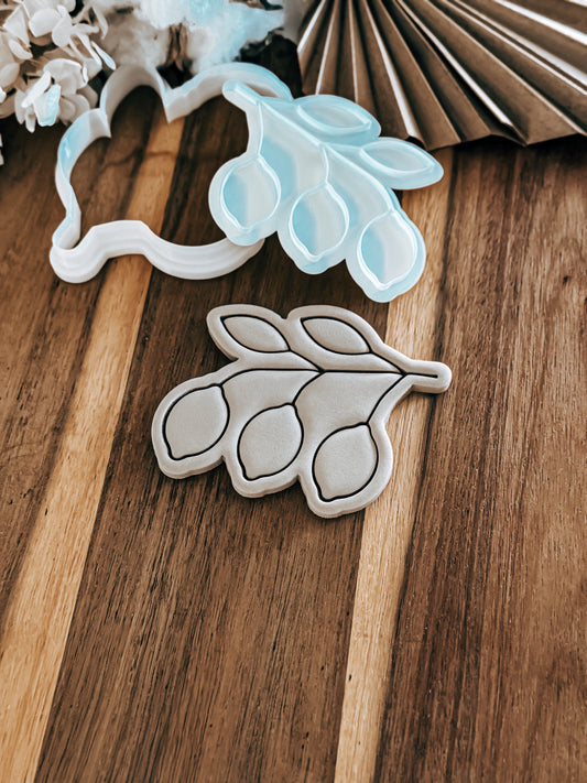 Lemons on Branch (Three) Stamp & Cutter - Perfect for Fondant & Sugar Cookies