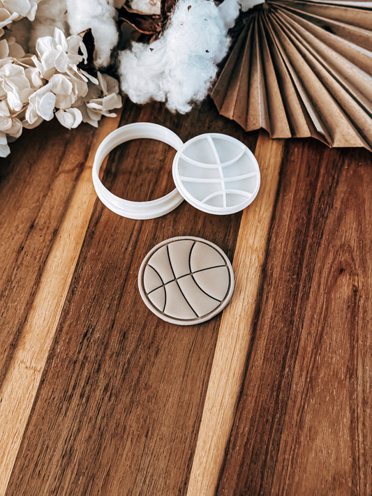 Mini Basketball Stamp & Cutter - Perfect for Fondant & Sugar Cookies