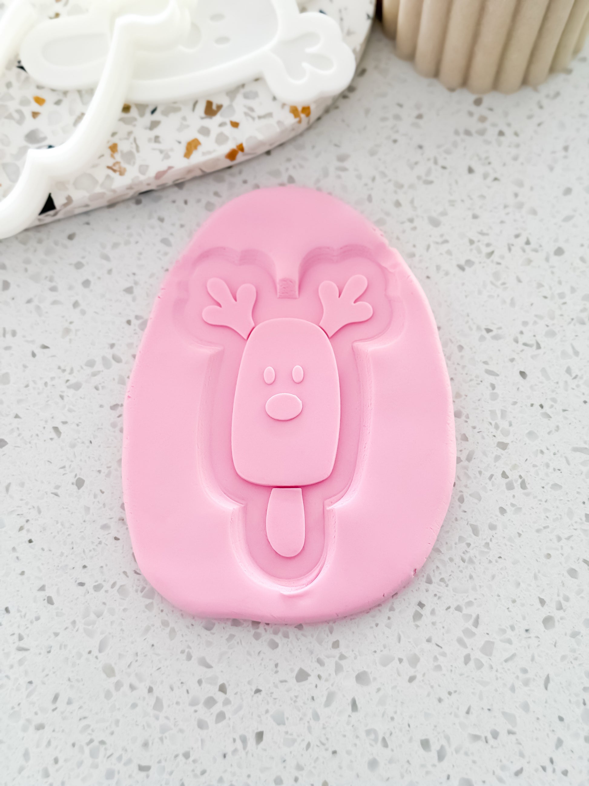 Reindeer Pop Stamp & Cutter - Perfect for Fondant & Sugar Cookies