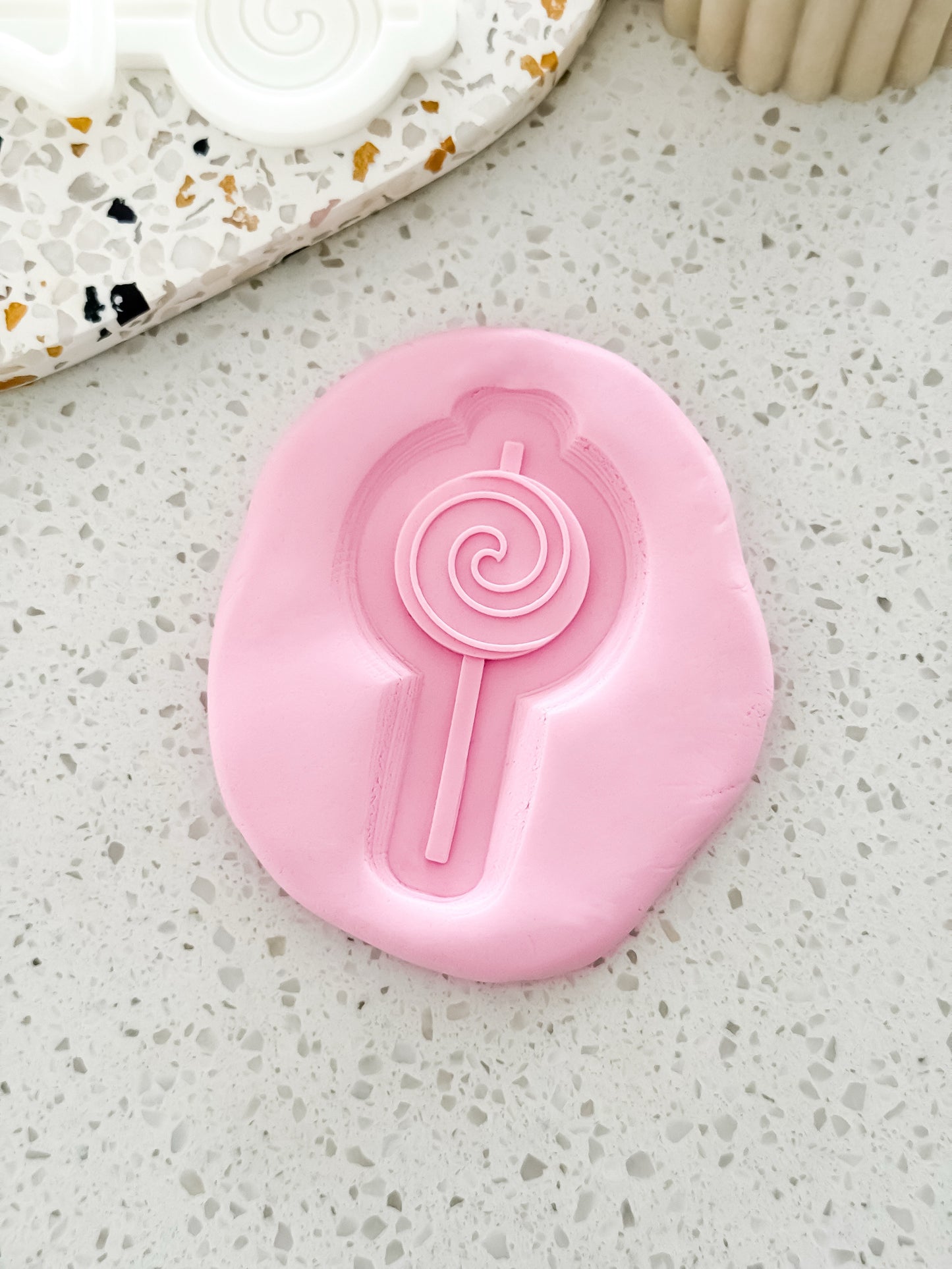 Lollipop (Caterpillar) Stamp & Cutter - Perfect for Fondant & Sugar Cookies
