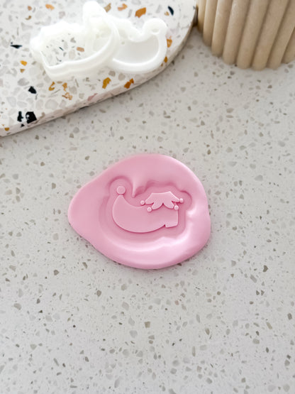 Mini Elf Shoe Stamp & Cutter - Perfect for Fondant & Sugar Cookies