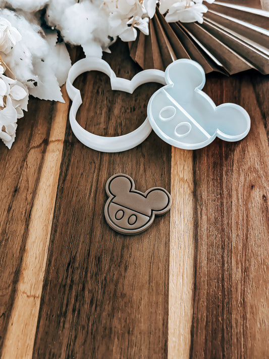 Mini Head Outline (Mickey Mouse) - Cookie Stamp and Cutter