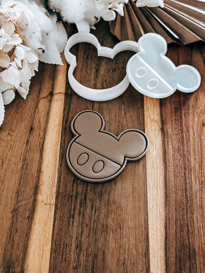 Head Outline (Mickey Mouse) - Cookie Stamp and Cutter - Ideal for Fondant & Sugar Cookies